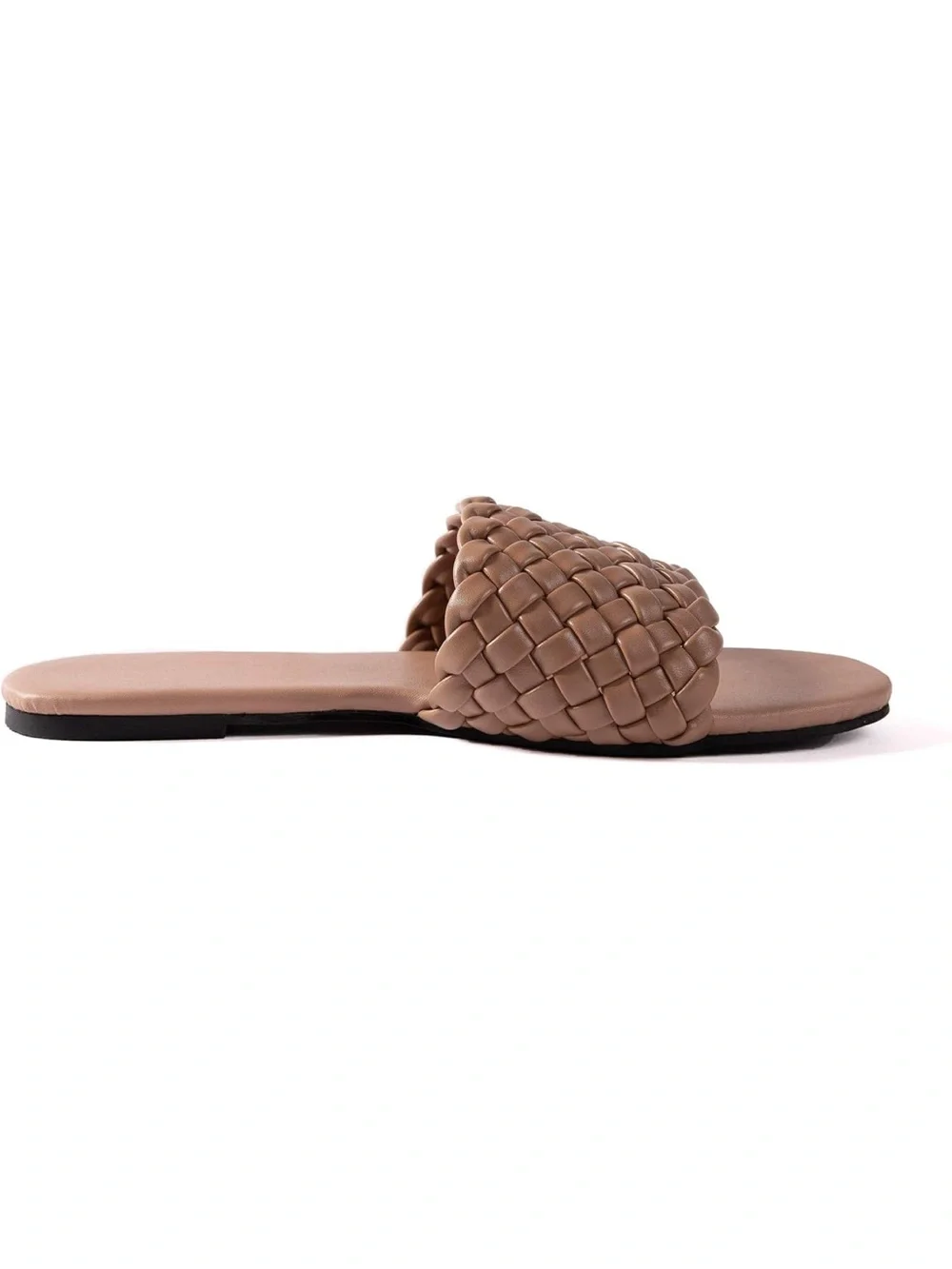 Woven Slide Sandals in Tan - Comfortable Everyday Women’s Slides
